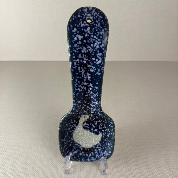 Otogiri “Spackled Goose” Spoon Rest | Navy Speckle | Japan - Picture 4 of 14